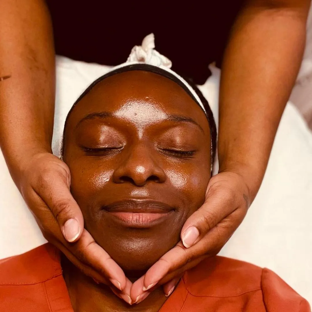 Relaxing facial treatment at The Well MD