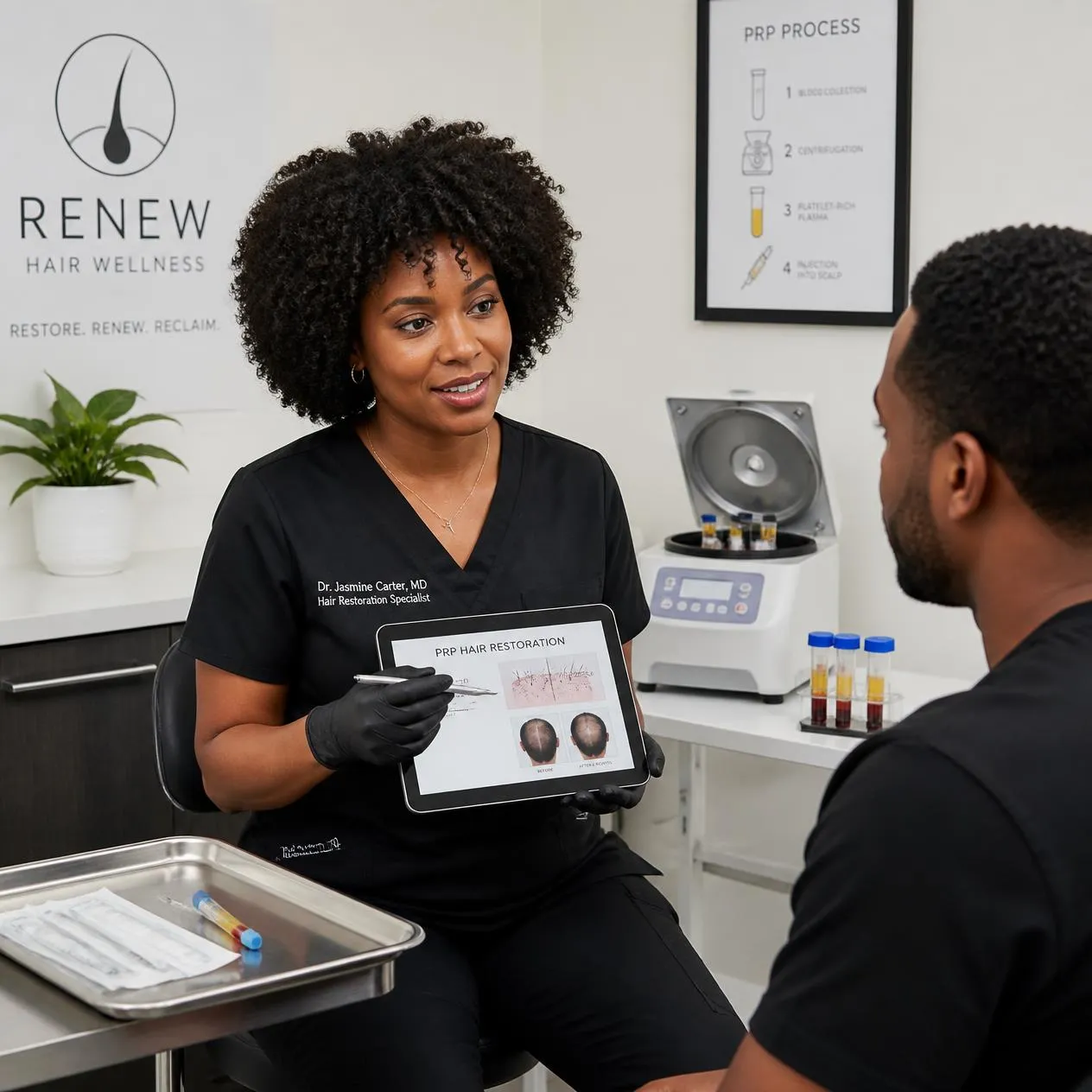 PRP hair restoration treatment at The Well MD